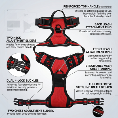 TrailMate Adventure No-Pull Dog Harness & Leash Set